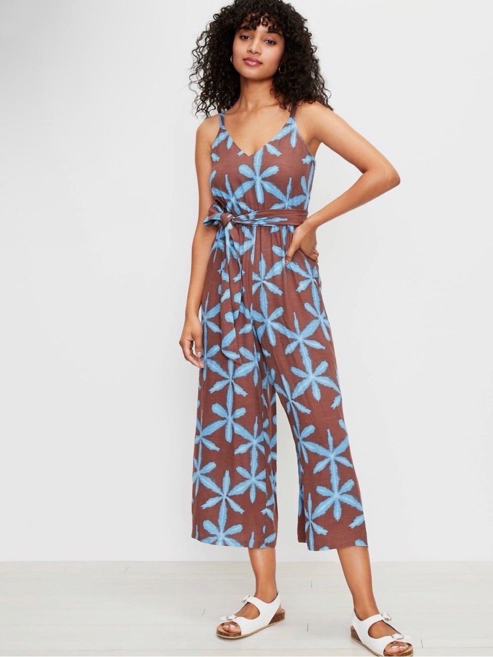 Loft Tie Dye Wrap Cami Jumpsuit size Medium